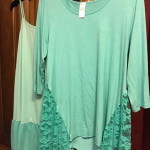 Pink Coconut aqua top with under shirt